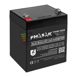 Bateria 12 Voltios 5 Amperios | Phasak PHB-1205